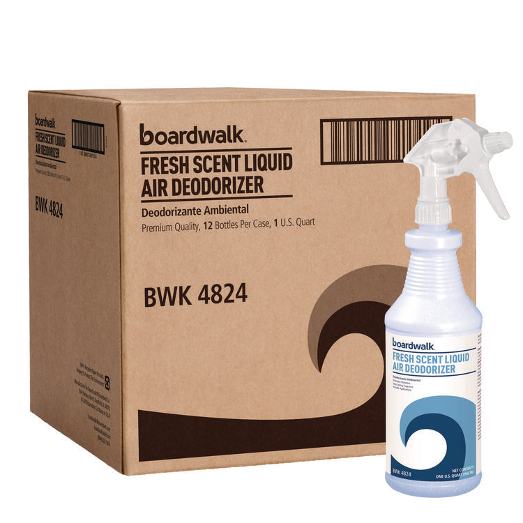 Fresh Scent RTU Liquid Air Deodorizer, 32 oz Spray Bottle, 12/Carton