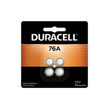 Specialty Alkaline Batteries, 76A, 1.5 V, 4/Pack