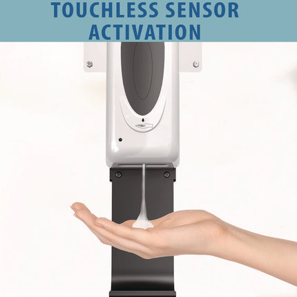 Sanitizer Dispenser, 1,000 mL, 13 x 11.5 x 63, Silver