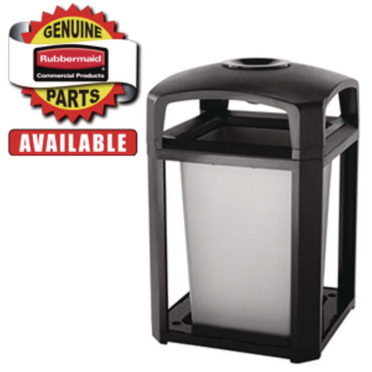 Dome Top with Hole for Waste Receptacle, 25.5" x 25.5" x 9.75", Driftwood