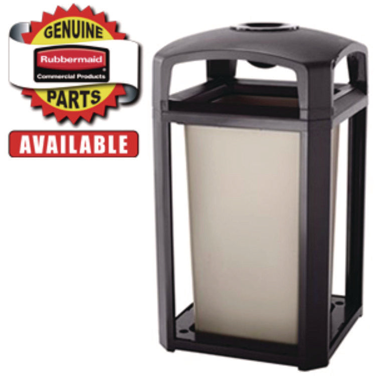 Dome Top with Hole for Waste Receptacle, 25.5" x 25.5" x 9.75", Driftwood