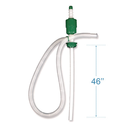 Drum Pump, 5 gpm, Plastic, 46" Tall, Clear