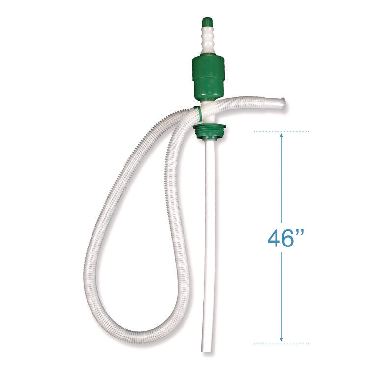 Drum Pump, 5 gpm, Plastic, 46" Tall, Clear, 25/Carton