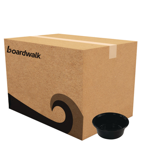 Souffle/Portion Cups, 1.5 oz, Plastic, Black, 2,500/Carton