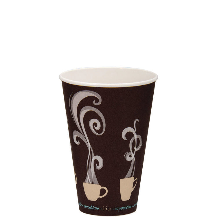Thermoguard Insulated Paper Hot Cups, 16 oz, Steam Print Design, 600/Carton