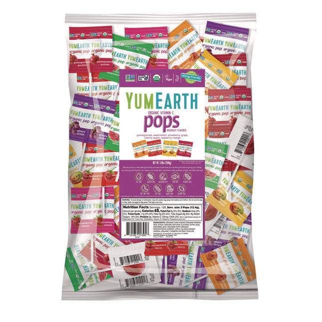 Organic Vitamin C Lollipops, Assorted Flavors, 3.5 lb Bag, 250 Pieces
