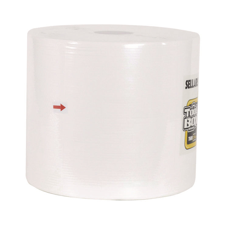 TOOLBOX WaterWeave T600 Wipers, 1-Ply, 11.8 x 12.8, White, 1,100 Sheets/Roll