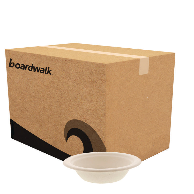 Bagasse PFAS-Free Dinnerware, Round Bowl, Sugarcane, 12 oz, Tan, 1,000/Carton
