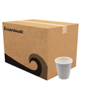 Paper Hot Cups, Double-Walled, 10 oz, White, 500/Carton