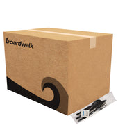 Six-Piece Cutlery Kit, Heavyweight, Fork/Knife/Napkin/Pepper/Salt/Spoon, Plastic, Black, 250/Carton