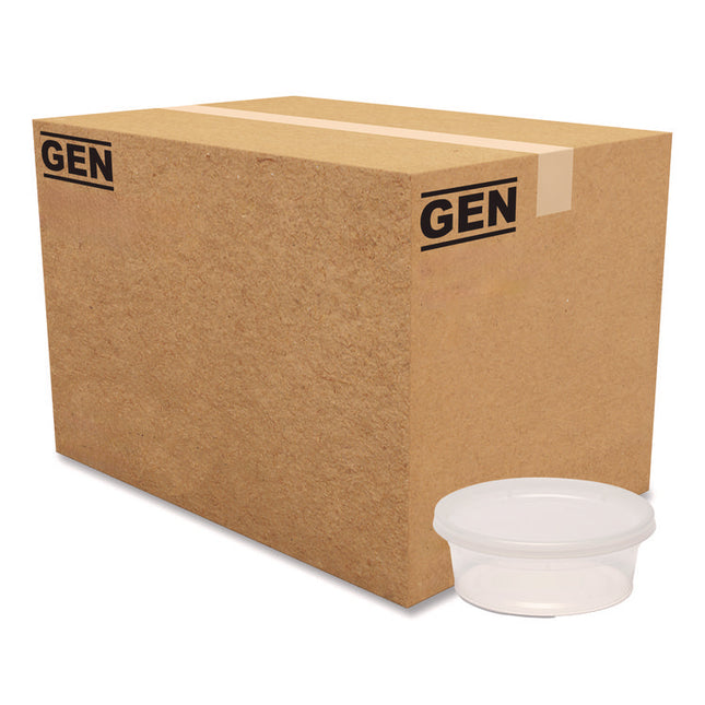 Plastic Deli Container with Lid, 8 oz, Clear, Plastic, 240/Carton