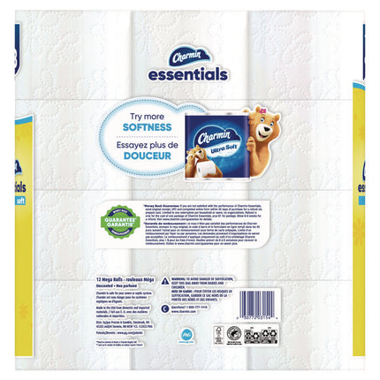 Essentials Soft Bathroom Tissue, Septic Safe, 2-Ply, White, 330 Sheets/Roll, 12 Rolls/Pack, 4 Packs/Carton