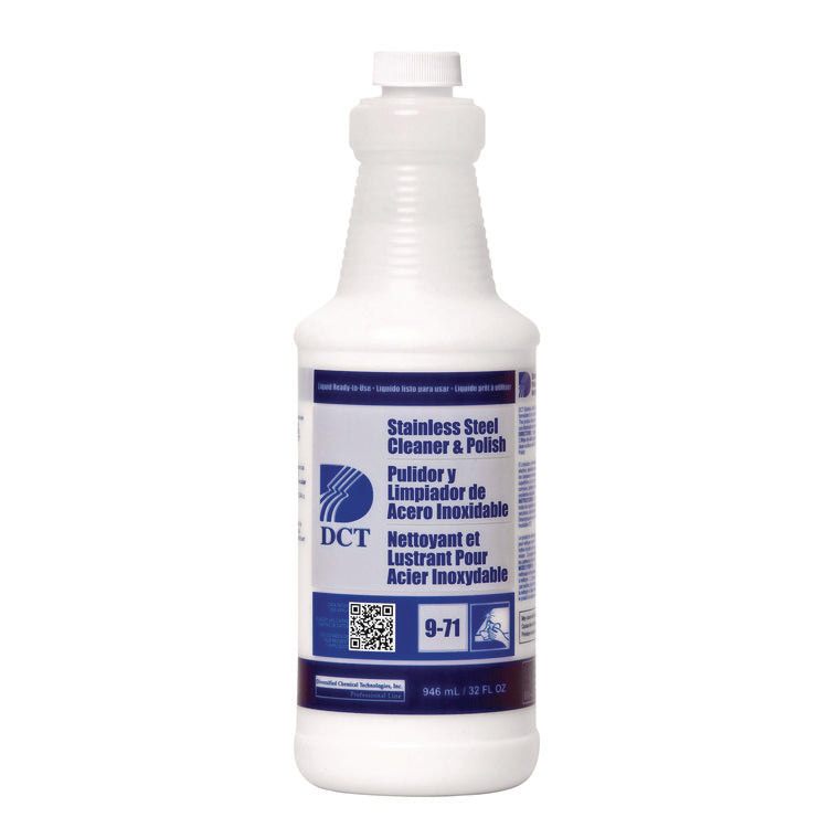 Stainless Steel Cleaner and Polish RLQ, 32 oz Spray Bottle, 4/Carton
