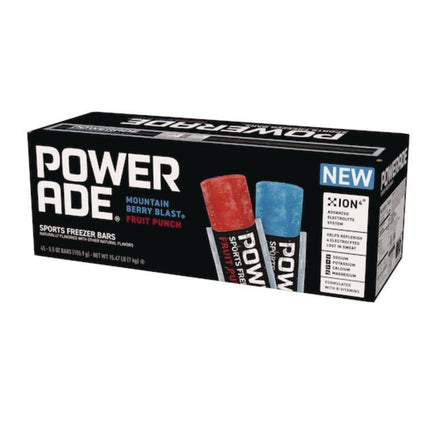 Sport Electrolytes Freezer Bars, Berry Blast, Fruit Punch, 5.5 oz, Bar, 45/Carton