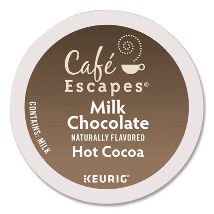 Cafe Escapes Milk Chocolate Hot Cocoa K-Cups, 24/box