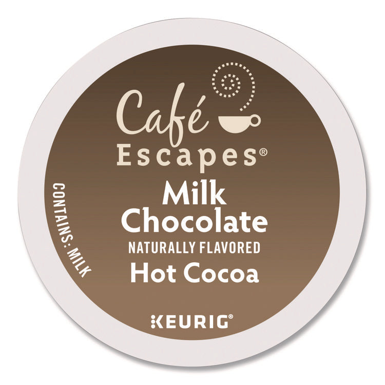 Cafe Escapes Milk Chocolate Hot Cocoa K-Cups, 96/carton