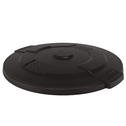 55-Gallon Utility Trash Can Lid, 28.25 x 26.75 x 3, Black