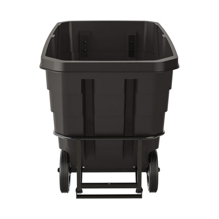 1 cu yd Standard Duty Tilt Truck, Forkliftable Frame, 1,300 lb Capacity, Black