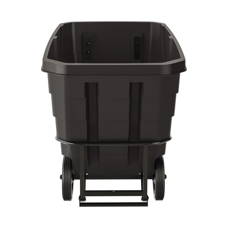 1 cu yd Standard Duty Tilt Truck, Forkliftable Frame, 1,300 lb Capacity, Black