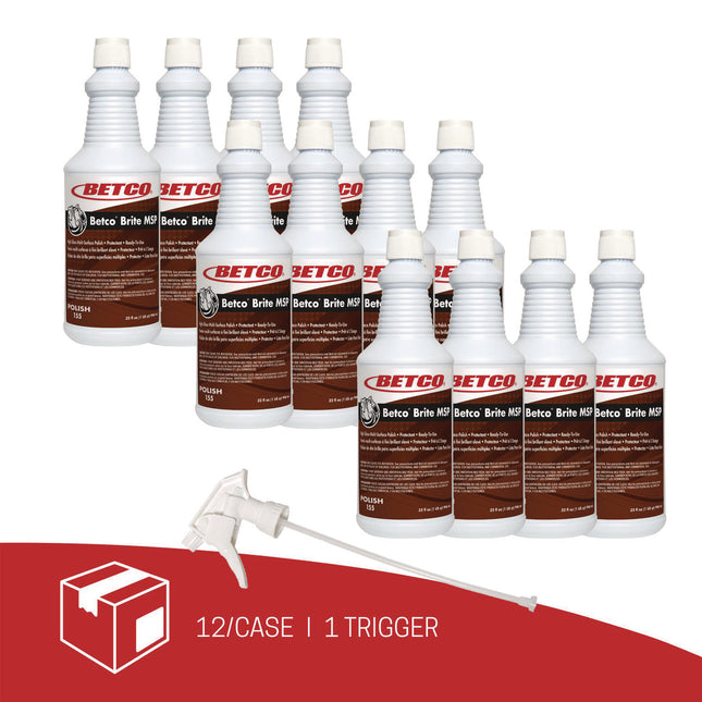 Brite MSP Multi-Surface Polish, Lemon Scent, 12/Carton
