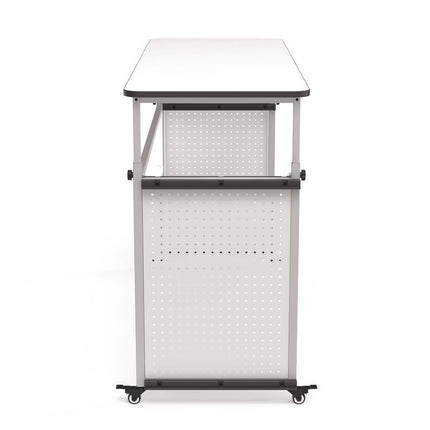 Modular Teacher's Desk, 60.25 x 21 x 32 to 38, White