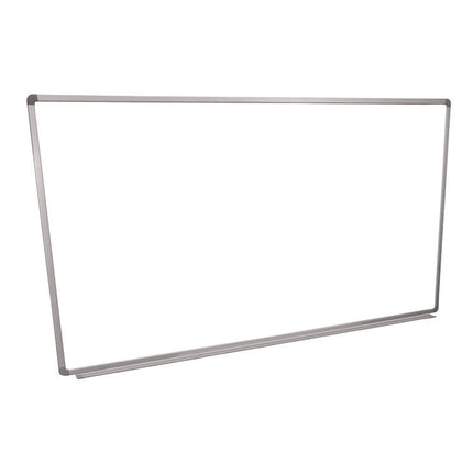 Wall-Mounted Magnetic Whiteboard, 72" x 40", White Surface, Silver Aluminum Frame