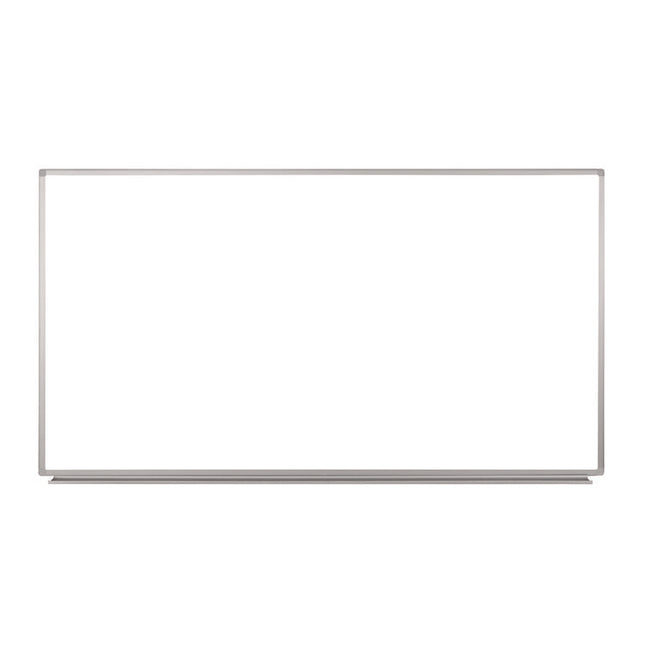Wall-Mounted Magnetic Whiteboard, 72" x 40", White Surface, Silver Aluminum Frame
