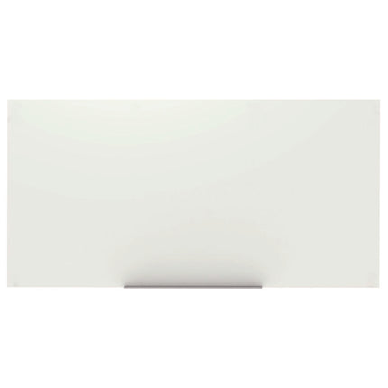 Magnetic Wall-Mounted Glass Board, 96" x 48", White Surface, Frameless