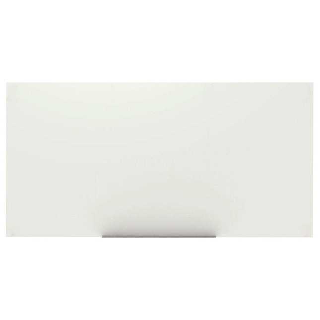 Magnetic Wall-Mounted Glass Board, 96" x 48", White Surface, Frameless