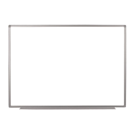 Wall-Mounted Magnetic Whiteboard, 48" x 36", White Surface, Silver Aluminum Frame
