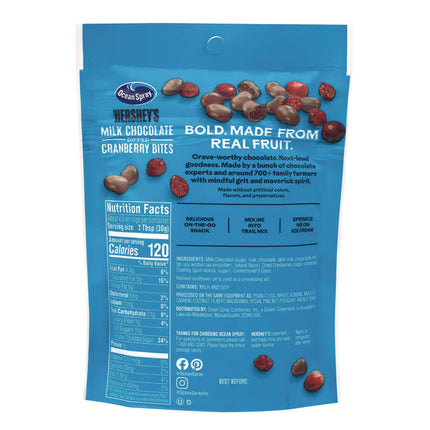 Milk Chocolate Dipped Cranberry Bites, Cranberry/Chocolate, 5 oz Bag, 12/Carton
