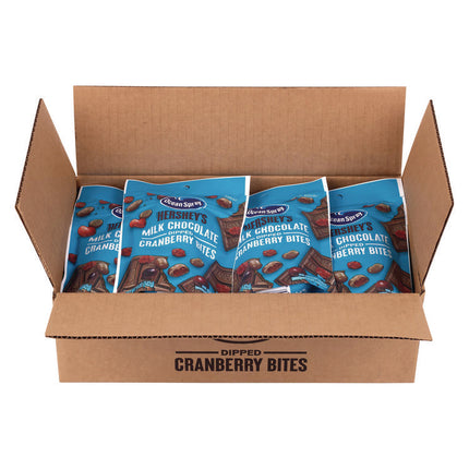 Milk Chocolate Dipped Cranberry Bites, Cranberry/Chocolate, 5 oz Bag, 12/Carton