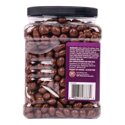 Milk Chocolate Covered Raisins, 50 oz Jar