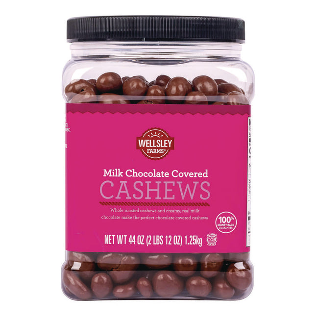 Milk Chocolate Covered Cashews, 44 oz Jar