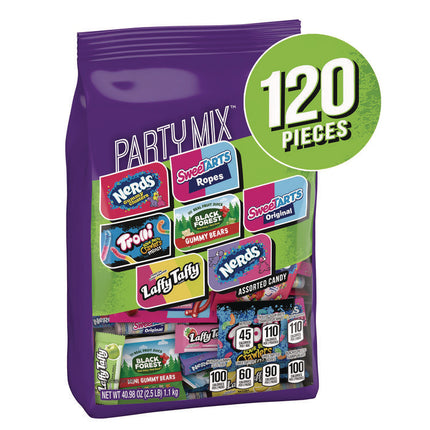 Party Mix Stand-Up Bag, 120 Pieces, Assorted Flavors, 2.5 lb Bag