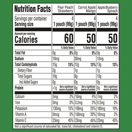 Organic 2nd Foods Baby Food Pouches, Assorted Flavors, 3.5 oz Pouch, 12/Carton