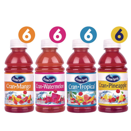 Tropical Variety Pack, Assorted Flavors, 10 oz Bottle, 24/Carton