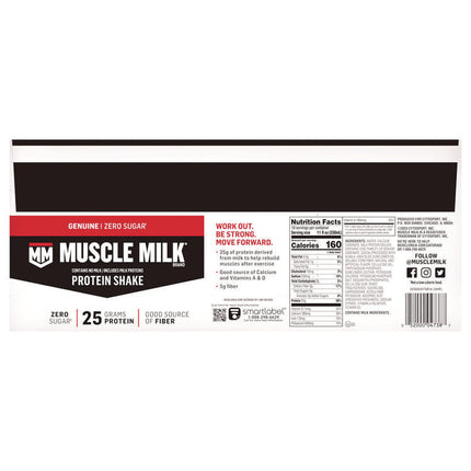 Genuine Chocolate Protein Shake, 11 oz Carton, 18/Carton