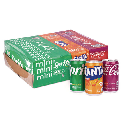 Mini Cans Variety Pack, Assorted Flavors, 7.5 oz Can, 30/Carton