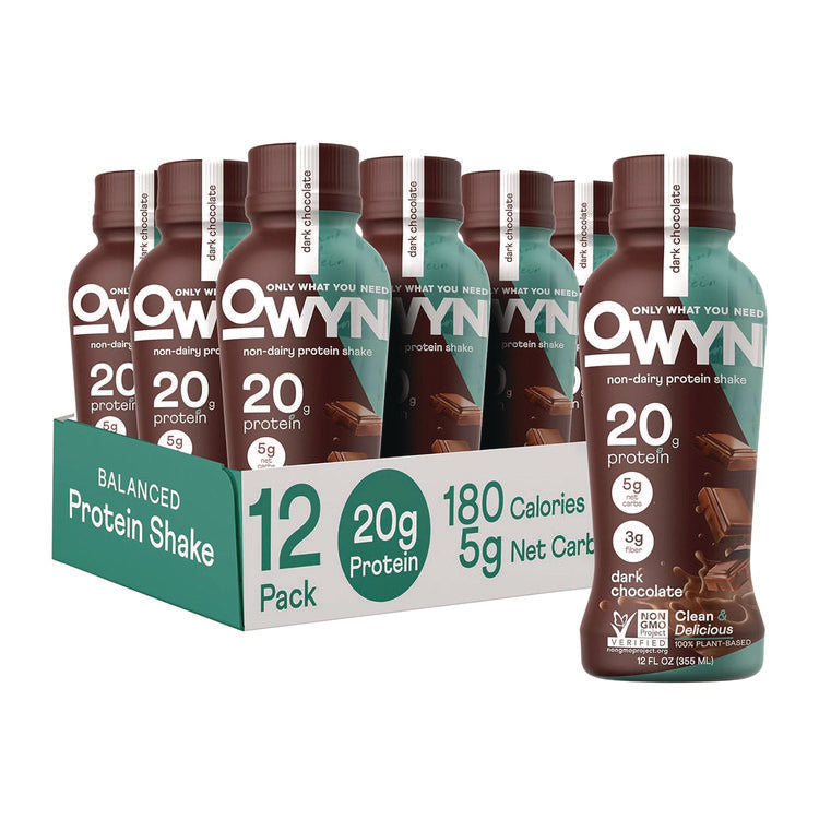 20 g Protein Drink, Chocolate, 12 oz Bottle, 12/Carton