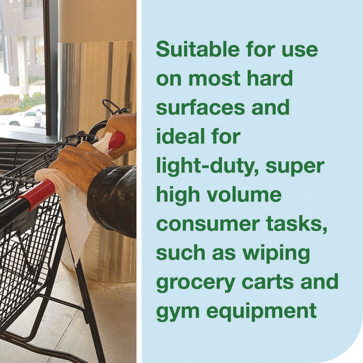 Light-Duty Surface Cleaning Wet Wipe, 1-Ply, 8 x 6, Unscented, White, 2,500 Sheets/Roll, 2 Rolls/Carton