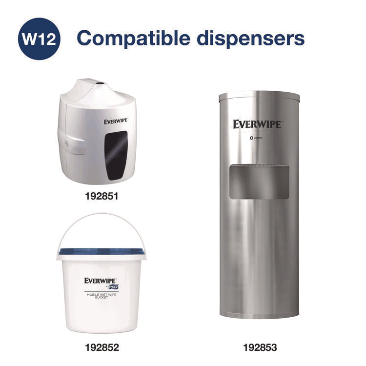 Light-Duty Surface Cleaning Wet Wipe, 1-Ply, 8 x 6, Unscented, White, 2,500 Sheets/Roll, 2 Rolls/Carton