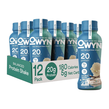 20 g Protein Drink, Vanilla, 12 oz Bottle, 12/Carton