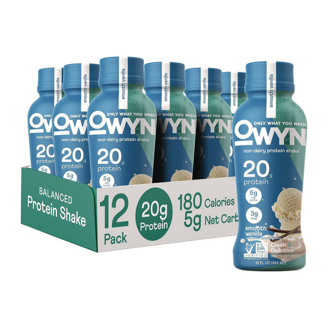 20 g Protein Drink, Vanilla, 12 oz Bottle, 12/Carton
