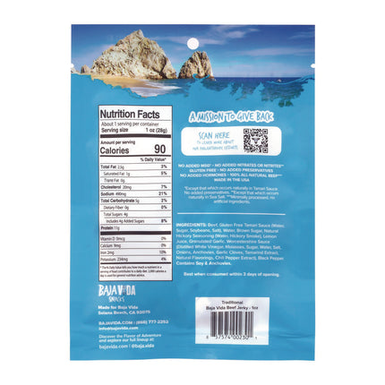 Beef Jerky Traditional Snack Pack, Original, 1 oz Packet, 12/Carton