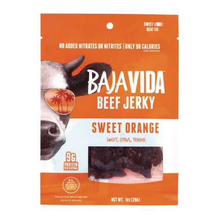 Beef Jerky Sweet Orange Snack Pack, Sweet Orange, 1 oz Packet, 12/Carton