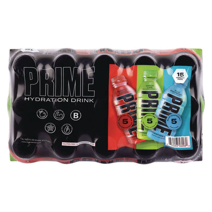 Hydration Drink Variety Pack, Assorted Flavors, 6.9 oz Bottle, 15/Carton