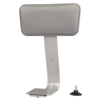 6500 Series Height Adj Heavy Duty Vinyl Swivel Stool with Backrest, Supports Up to 500 lb, 24" to 30" Seat Height, Gray