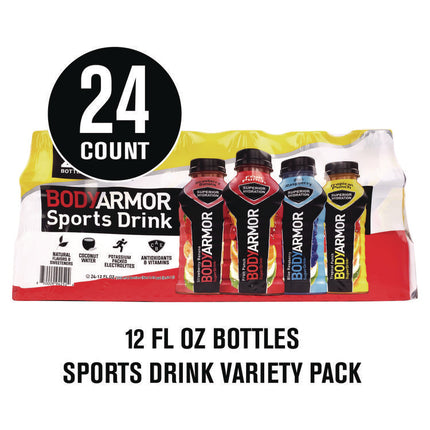 BASE Sports Drink Variety Pack, Assorted Flavors, 12 oz Bottle, 24/Carton