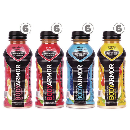 BASE Sports Drink Variety Pack, Assorted Flavors, 12 oz Bottle, 24/Carton